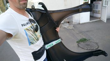4 099 р. Переднее левое пластиковое крыло Стандарт АБС Лада Калина 1119 хэтчбек (2004-2013) (Неокрашенное)  с доставкой в г. Самара. Увеличить фотографию 8