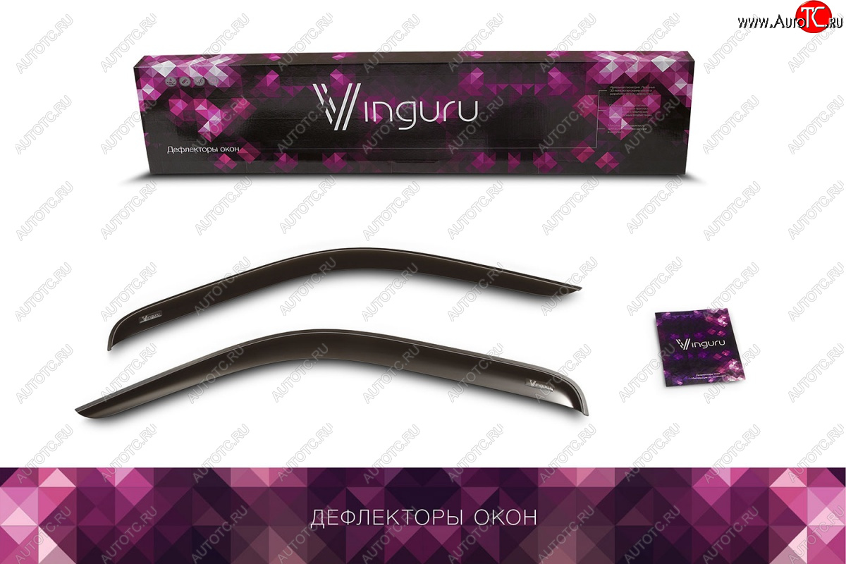 1 789 р. Дефлекторы окон Vinguru 2шт ГАЗ Баргузин 2217 автобус 1-ый рестайлинг (2003-2010)  с доставкой в г. Самара