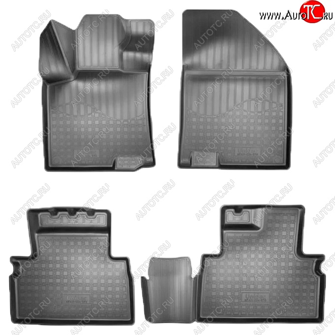 2 179 р. Коврики салонные Noplast (3D) Geely Coolray SX11 дорестайлинг (2018-2023) (Черные)  с доставкой в г. Самара