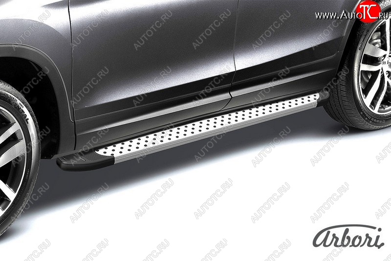 13 499 р. Порожки для ног Arbori Standart Silver Great Wall Hover H3  дорестайлинг (2010-2014)  с доставкой в г. Самара