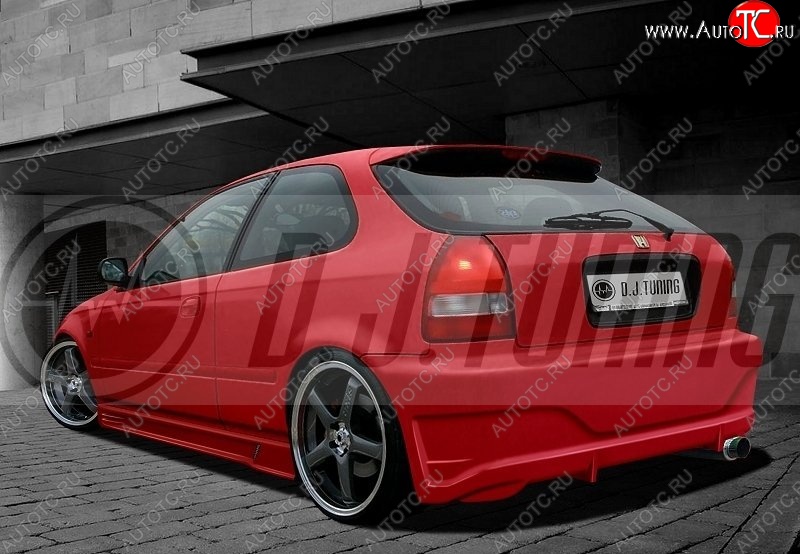 22 899 р. Задний бампер (хетчбек, дорестайлинг) D.J. Honda Civic ES седан дорестайлинг (2000-2003)  с доставкой в г. Самара