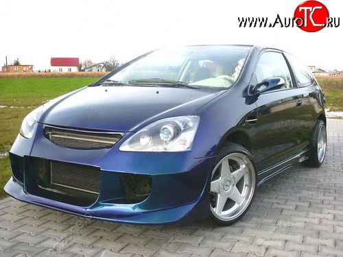 7 299 р. Передний бампер Sport Honda Civic ES седан дорестайлинг (2000-2003)  с доставкой в г. Самара