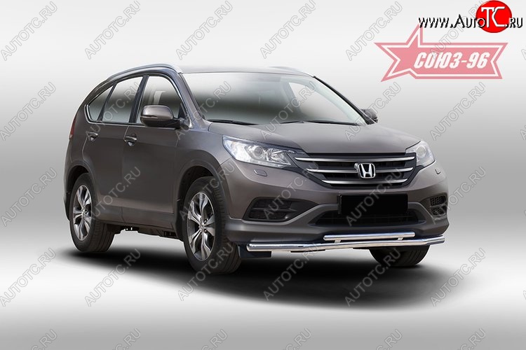 14 669 р. Защита переднего бампера двойная Souz-96 (d460/42) Honda CR-V RM1,RM3,RM4 дорестайлинг (2012-2015)  с доставкой в г. Самара