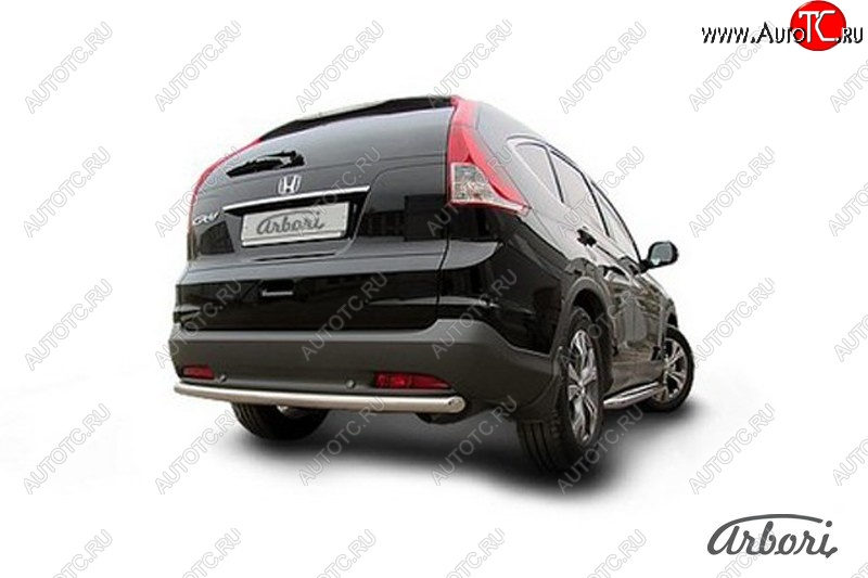8 999 р. Защита штатных порогов Arbori (нержавейка, d57 mm). Honda CR-V RM1,RM3,RM4 дорестайлинг (2012-2015)  с доставкой в г. Самара