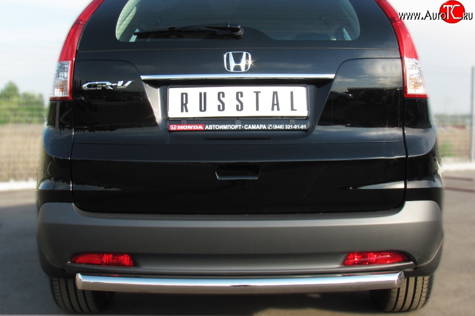 13 449 р. Одинарная защита заднего бампера из трубы диаметром 63 мм SLITKOFF Honda CR-V RM1,RM3,RM4 дорестайлинг (2012-2015)  с доставкой в г. Самара