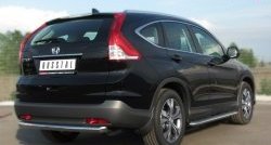 13 449 р. Одинарная защита заднего бампера из трубы диаметром 63 мм SLITKOFF Honda CR-V RM1,RM3,RM4 дорестайлинг (2012-2015)  с доставкой в г. Самара. Увеличить фотографию 4