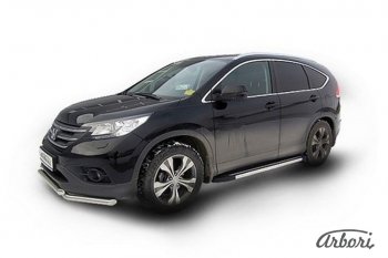 12 509 р. Порожки для ног Arbori Luxe Black Honda CR-V RM1,RM3,RM4 рестайлинг (2014-2018)  с доставкой в г. Самара. Увеличить фотографию 2