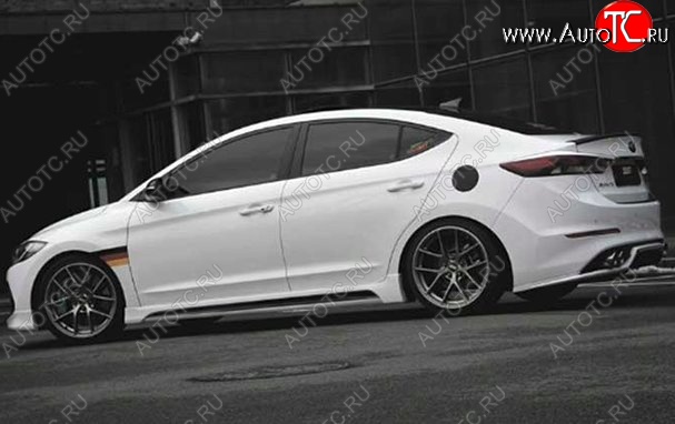 4 999 р. Пороги накладки AD Zest Style Hyundai Elantra AD дорестайлинг (2016-2019) (Неокрашенные)  с доставкой в г. Самара
