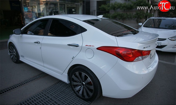 2 349 р. Лип спойлер Tj Hyundai Elantra MD рестайлинг (2013-2016) (Неокрашенный)  с доставкой в г. Самара