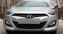 1 839 р. Сетка на бампер Russtal (черная) Hyundai I30 2 GD дорестайлинг, хэтчбэк 5 дв. (2011-2015)  с доставкой в г. Самара. Увеличить фотографию 2