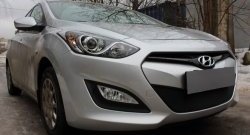 1 839 р. Сетка на бампер Russtal (черная) Hyundai I30 2 GD дорестайлинг, хэтчбэк 5 дв. (2011-2015)  с доставкой в г. Самара. Увеличить фотографию 4