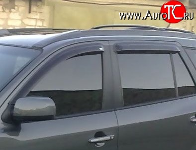999 р. Комплект дефлекторов окон (ветровиков) 4 шт. Russtal Hyundai Santa Fe CM дорестайлинг (2006-2009)  с доставкой в г. Самара