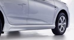 3 599 р. Пороги накладки Sport KIA Rio 3 QB дорестайлинг седан (2011-2015) (Неокрашенные)  с доставкой в г. Самара. Увеличить фотографию 2