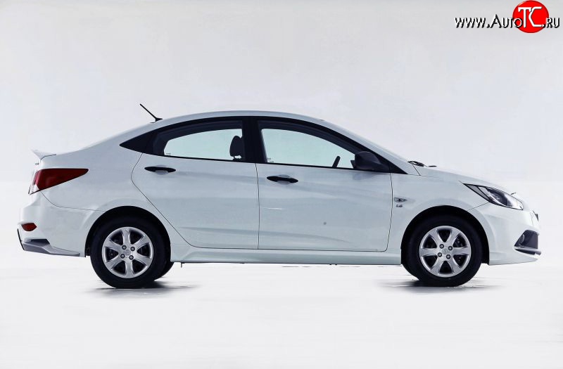 3 599 р. Пороги накладки Sport KIA Rio 3 QB дорестайлинг седан (2011-2015) (Неокрашенные)  с доставкой в г. Самара