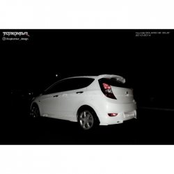 5 699 р. Спойлер TopKontur Design  Hyundai Solaris  RBr (2010-2017) хэтчбэк дорестайлинг, хэтчбэк рестайлинг (Неокрашенный)  с доставкой в г. Самара. Увеличить фотографию 3