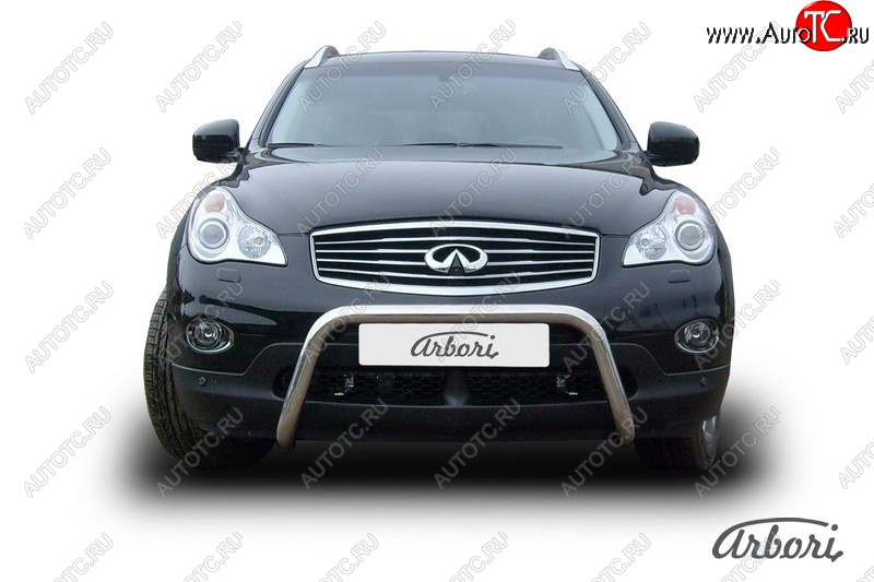 29 357 р. Защита переднего бампера Arbori (низкая, нержавейка, 1 труба d57 mm). INFINITI EX35 J50 (2007-2013)  с доставкой в г. Самара