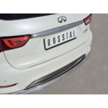 1 659 р. Накладка на задний бампер Russtal (лист) INFINITI QX60 L50 рестайлинг (2016-2021)  с доставкой в г. Самара. Увеличить фотографию 3