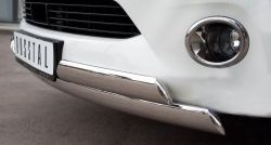 17 999 р. Защита переднего бампера (2 трубыØ76х42 мм, нержавейка) Russtal INFINITI QX56 Z62 (2010-2013)  с доставкой в г. Самара. Увеличить фотографию 3