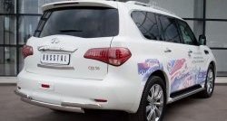 17 999 р. Защита заднего бампера (Ø75x42 мм, нержавейка) Russtal INFINITI QX56 Z62 (2010-2013)  с доставкой в г. Самара. Увеличить фотографию 4