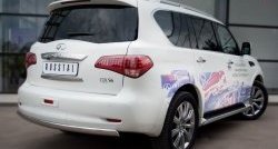 11 599 р. Защита заднего бампера (Ø75x42 мм, нержавейка) Russtal INFINITI QX56 Z62 (2010-2013)  с доставкой в г. Самара. Увеличить фотографию 3