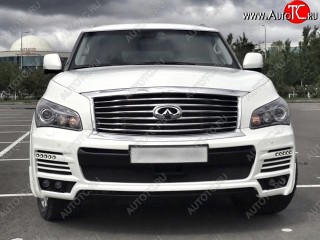 42 299 р. Передний бампер MzSpeed INFINITI QX56 Z62 (2010-2013) (Неокрашенный)  с доставкой в г. Самара