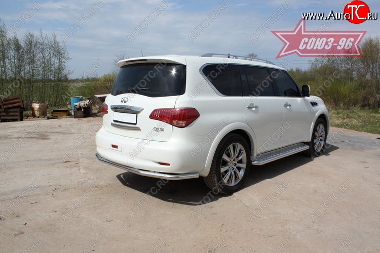 16 739 р. Защита заднего бампера Souz-96 (d60) INFINITI QX56 Z62 (2010-2013)  с доставкой в г. Самара