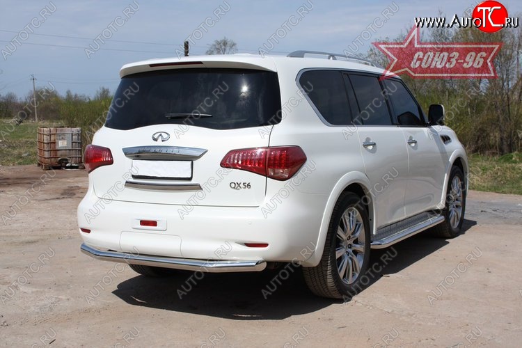 17 279 р. Защита заднего бампера Souz-96 (d76) INFINITI QX56 Z62 (2010-2013)  с доставкой в г. Самара