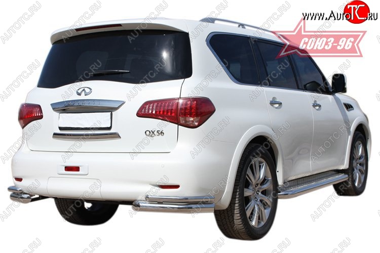 20 501 р. Защита заднего бампера Souz-96 (d76/42) INFINITI QX56 Z62 (2010-2013)  с доставкой в г. Самара