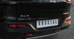 11 549 р. Защита заднего бампера (Trailhawk, Ø75x42 мм, нержавейка) Russtal Jeep Cherokee KL дорестайлинг (2014-2017)  с доставкой в г. Самара. Увеличить фотографию 3