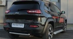 14 999 р. Защита заднего бампера (Trailhawk, 63 мм, нержавейка) SLITKOFF Jeep Cherokee KL дорестайлинг (2014-2017)  с доставкой в г. Самара. Увеличить фотографию 2