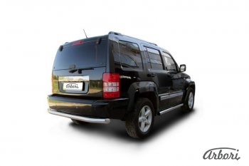 20 699 р. Защита заднего бампера Arbori (нержавейка, 1 труба d76 mm). Jeep Cherokee KJ дорестайлинг (2001-2005)  с доставкой в г. Самара. Увеличить фотографию 2