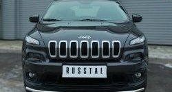 14 549 р. Одинарная защита переднего бампера из трубы диаметром 42 мм SLITKOFF Jeep Cherokee KL дорестайлинг (2014-2017)  с доставкой в г. Самара. Увеличить фотографию 2