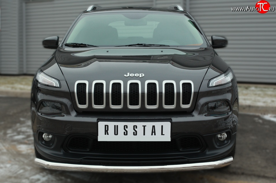 15 999 р. Одинарная защита переднего бампера диаметром 63 мм SLITKOFF Jeep Cherokee KL дорестайлинг (2014-2017)  с доставкой в г. Самара