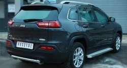 14 999 р. Одинарная защита заднего бампера из трубы диаметром 63 мм SLITKOFF Jeep Cherokee KL дорестайлинг (2014-2017)  с доставкой в г. Самара. Увеличить фотографию 3