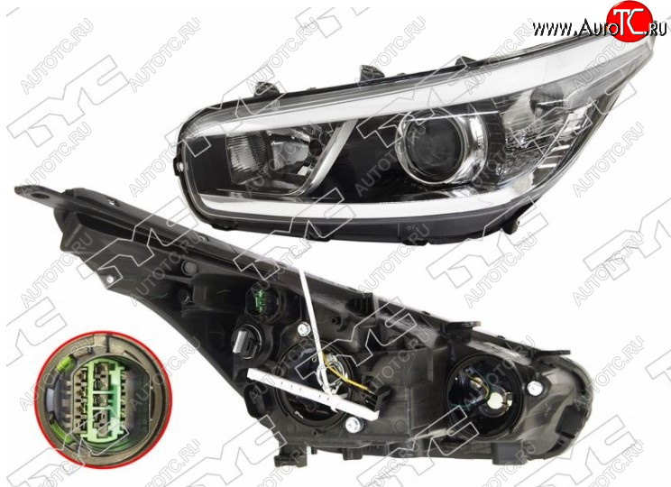 15 599 р. Левая фара передняя TYC (галоген) KIA Ceed 2 JD дорестайлинг, хэтчбэк (2012-2015)  с доставкой в г. Самара