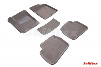 Текстильные коврики в салон SEINTEX 3D серые KIA Ceed  1 ED (2006-2012) дорестайлинг универсал, дорестайлинг, хэтчбэк 5 дв., рестайлинг универсал, рестайлинг, хэтчбэк 5 дв.