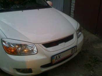 1 149 р. Реснички на фары CT KIA Cerato 1 LD хэтчбэк (2004-2007) (Неокрашенные)  с доставкой в г. Самара. Увеличить фотографию 2