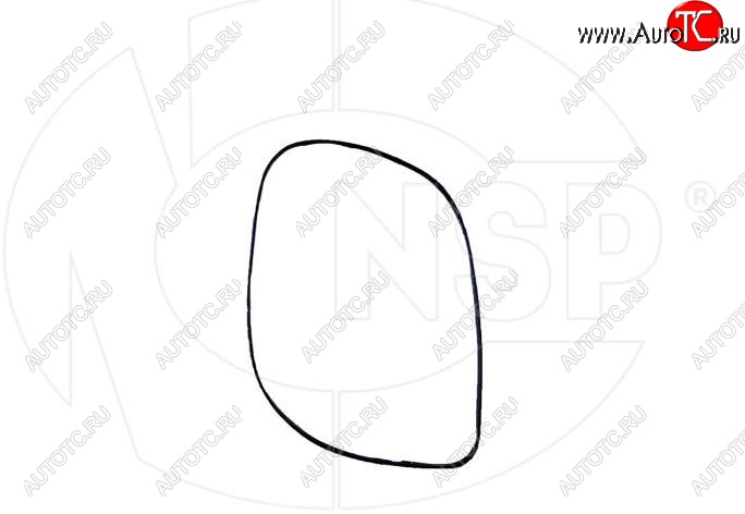 819 р. Зеркальный элемент зеркала заднего вида NSP (с обогревом, левый) KIA Cerato 2 TD седан (2008-2013)  с доставкой в г. Самара