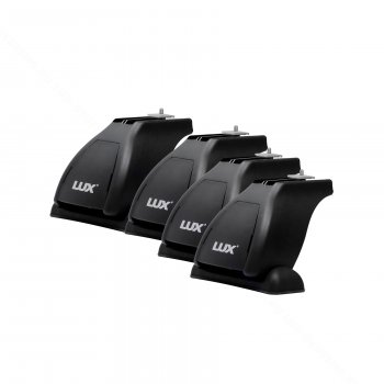 10 989 р. Багажник на крышу без рейлингов в сборе LUX  KIA Rio  2 JB (2005-2011) дорестайлинг, хэтчбэк 5 дв., рестайлинг, хэтчбэк 5 дв. (поперечины аэро-трэвэл 110 см (цвет черный))  с доставкой в г. Самара. Увеличить фотографию 4