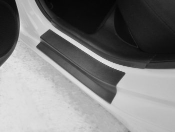 1 169 р. Пороги накладки дверей Petroil Tuning KIA Rio 3 QB рестайлинг седан (2015-2017)  с доставкой в г. Самара. Увеличить фотографию 4