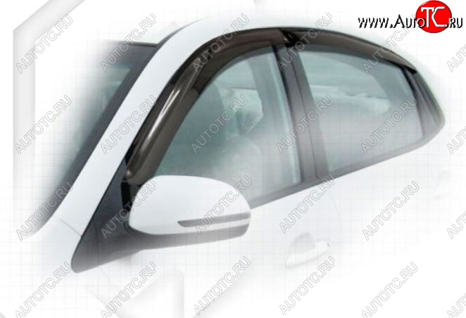 2 099 р. Дефлектора окон CA-Plastiс KIA Rio 3 QB дорестайлинг седан (2011-2015) (Classic полупрозрачный, Без хром.молдинга, Крепление только на скотч)  с доставкой в г. Самара