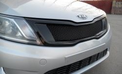 3 639 р. Решётка радиатора Pandora  KIA Rio  3 QB (2011-2015) дорестайлинг седан, хэтчбек 5 дв. дорестайлинг (Неокрашенная)  с доставкой в г. Самара. Увеличить фотографию 4