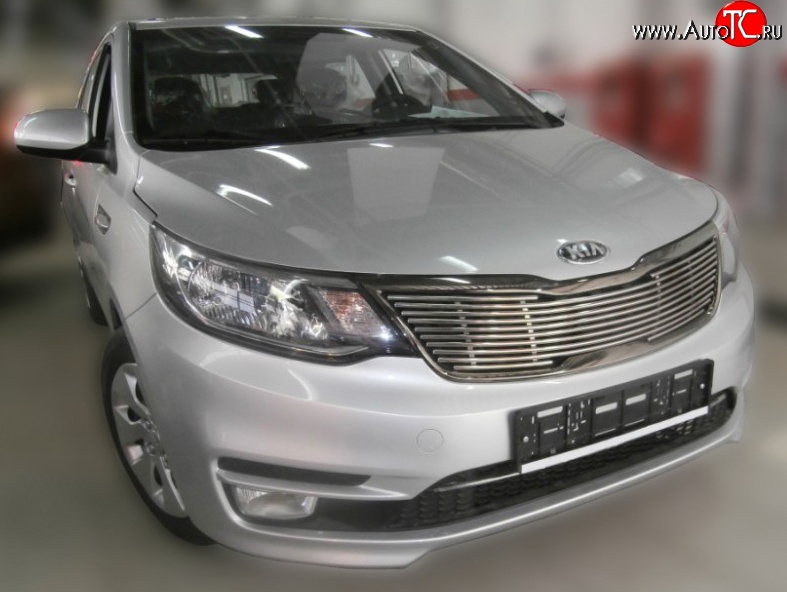 4 899 р. Декоративная вставка решетки радиатора Berkut KIA Rio 3 QB рестайлинг седан (2015-2017)  с доставкой в г. Самара