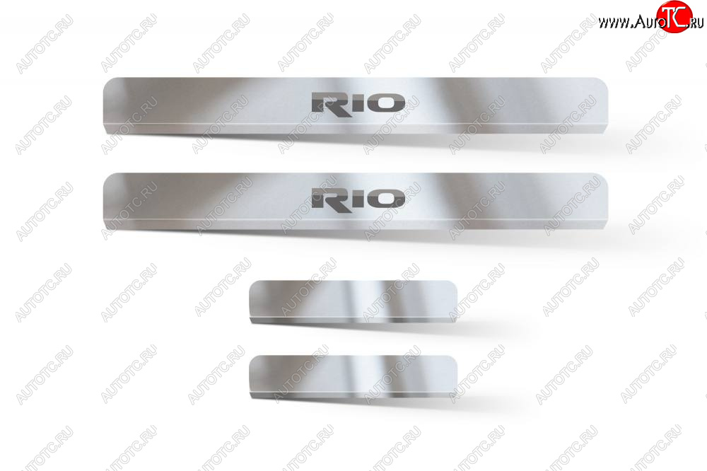 2 149 р. Пороги накладки дверей Petroil Tuning KIA Rio 4 FB дорестайлинг седан (2016-2020)  с доставкой в г. Самара