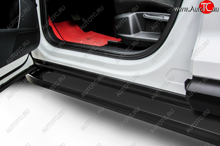13 349 р. Пороги алюминиевые Slitkoff KIA Sorento XM рестайлинг (2012-2015) (Optima Black)  с доставкой в г. Самара