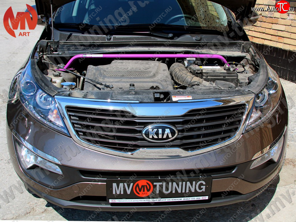 3 189 р. Растяжка (распорка) передних стоек MV-Tuning  KIA Sportage  3 SL (2010-2016) дорестайлинг, рестайлинг  с доставкой в г. Самара