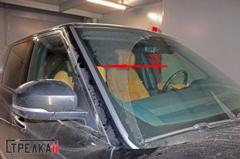 1 549 р. Водостоки (дефлектора) лобового стекла Стрелка 11 Land Rover Range Rover 5 L460 (2021-2025)  с доставкой в г. Самара. Увеличить фотографию 3