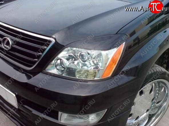 1 499 р. Реснички на фары CT Lexus GX460 J150 дорестайлинг (2009-2013) (Неокрашенные)  с доставкой в г. Самара