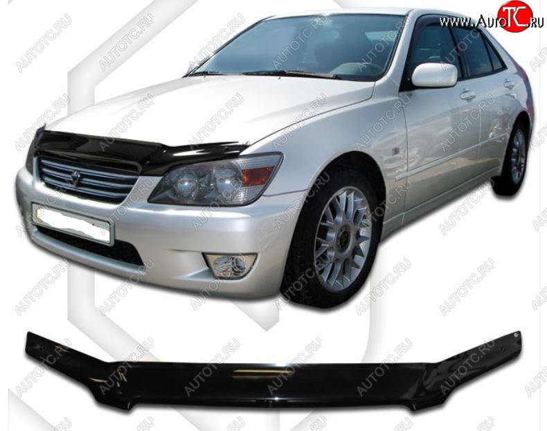 2 079 р. Дефлектор капота CA-Plastic Lexus IS200 XE10 седан (1998-2005) (Classic черный, Без надписи)  с доставкой в г. Самара