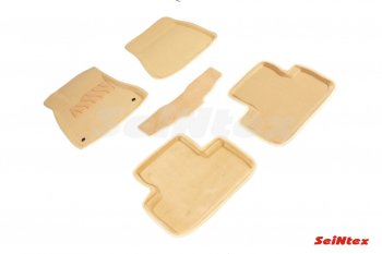 Текстильные 3D коврики в салон (кроме версий с гибрид. двигателем) SEINTEX бежевые Lexus IS250  XE20 (2005-2013) седан дорестайлинг